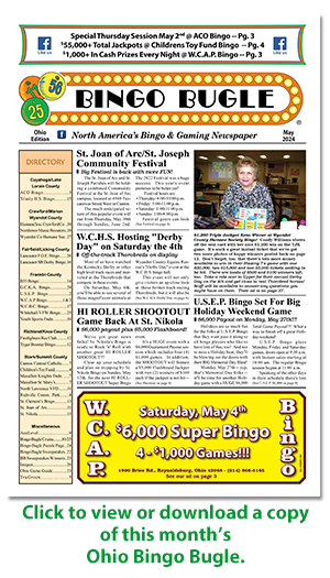 Click here to download a copy of Ohio Bingo Bugle for October 2019