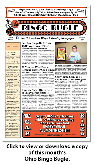 Click here to download a copy of Ohio Bingo Bugle for October 2019
