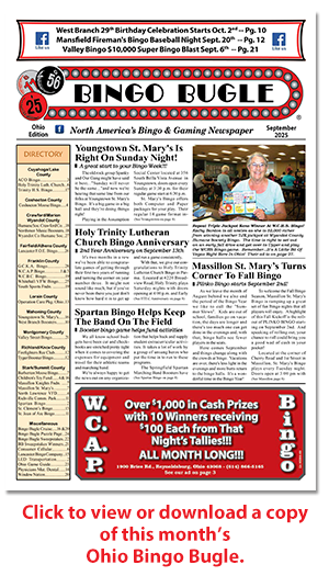 Click here to download a copy of Ohio Bingo Bugle for October 2019