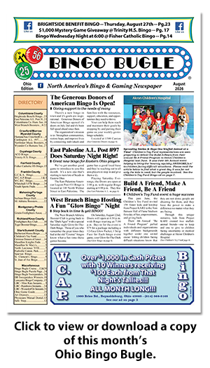 Click here to download a copy of Ohio Bingo Bugle for October 2019